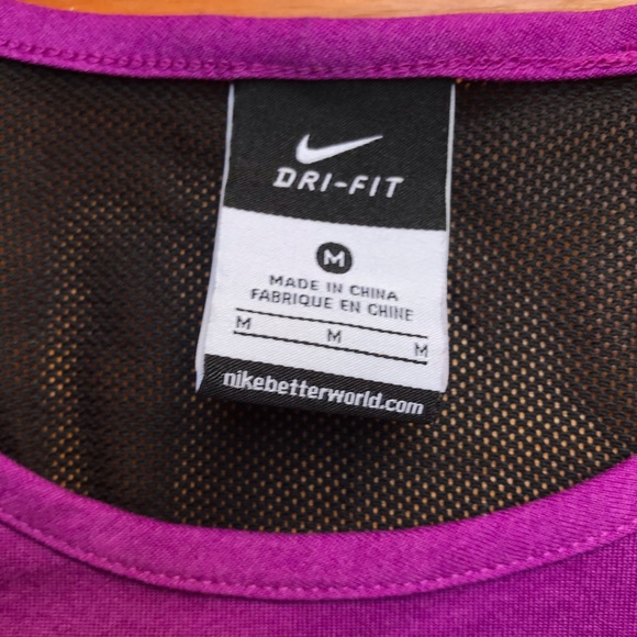 Nike Long Sleeve Fuchsia Black Work Out Top, EUC, M - Picture 4 of 15